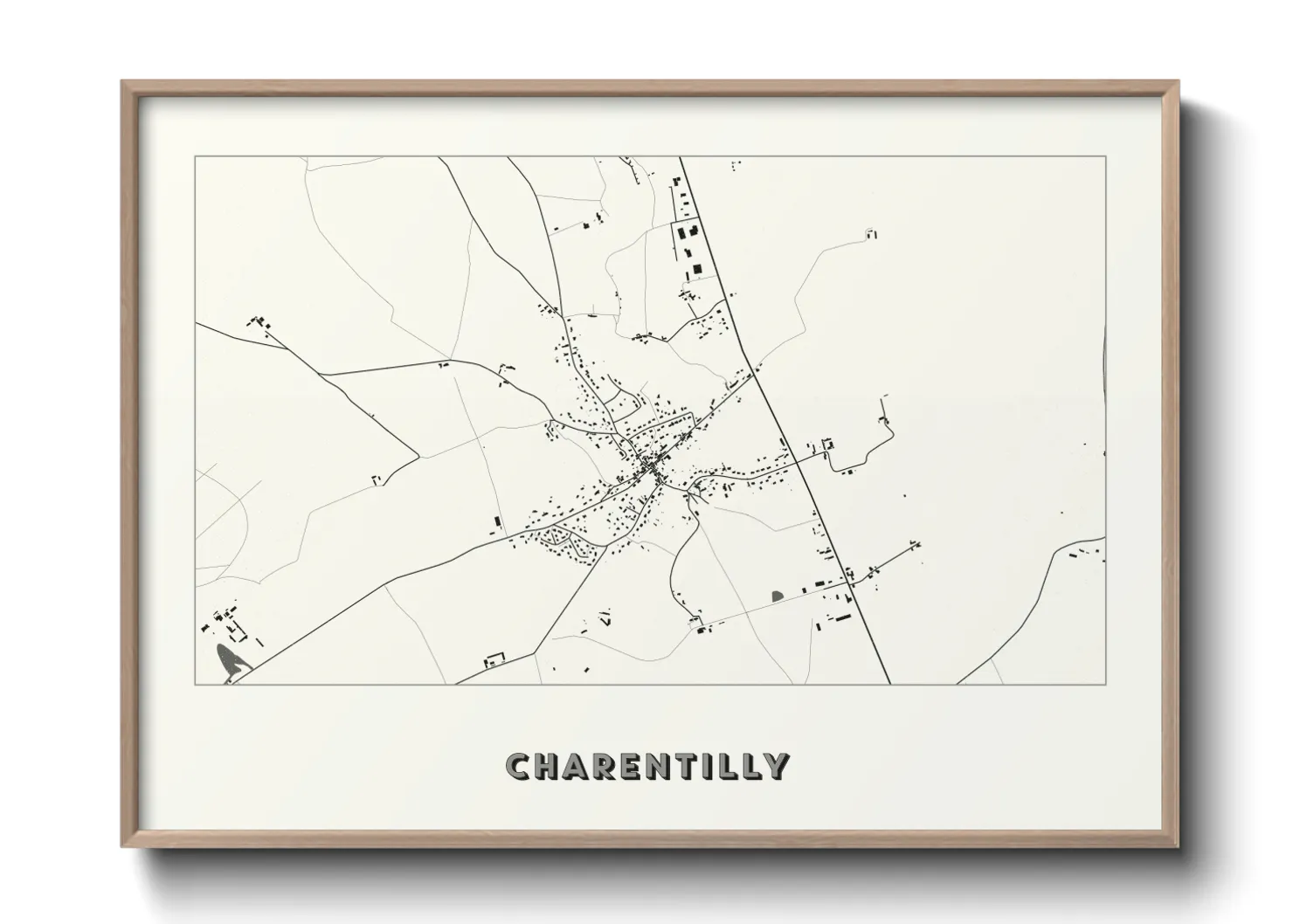 Une affiche de carte sur Charentilly