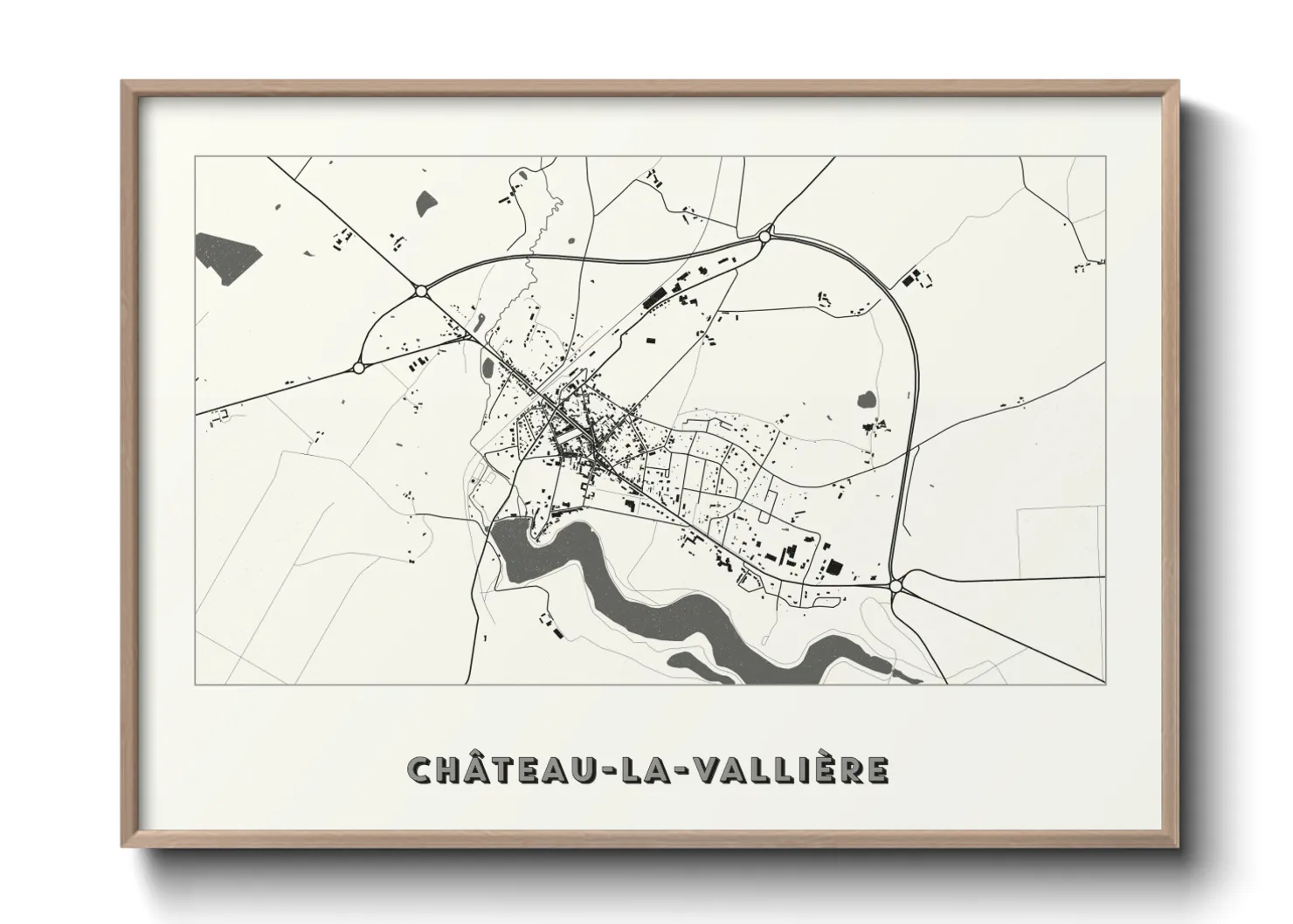 Une affiche de carte sur Château-la-Vallière