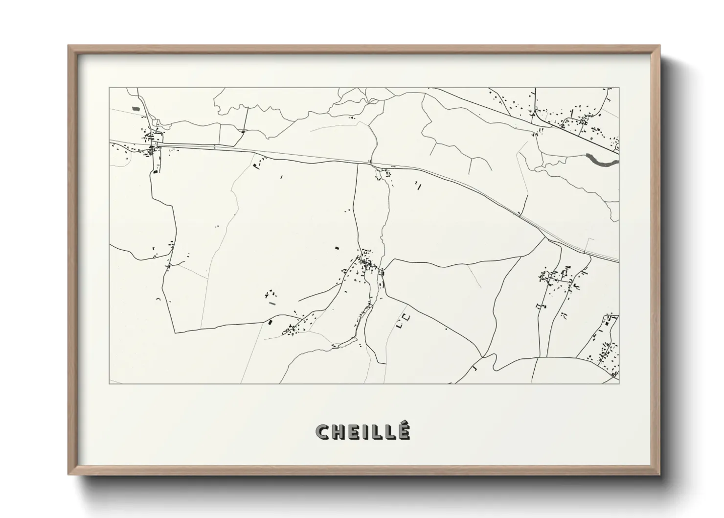 Une affiche de carte sur Cheillé