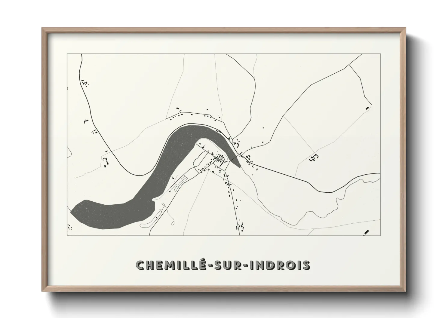 Une affiche de carte sur Chemillé-sur-Indrois