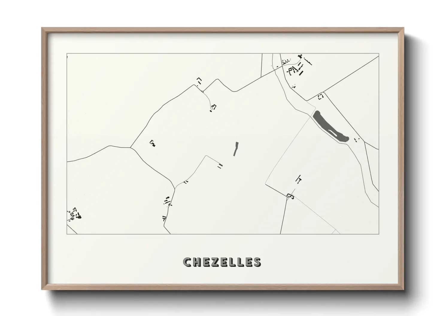 Une affiche de carte sur Chezelles