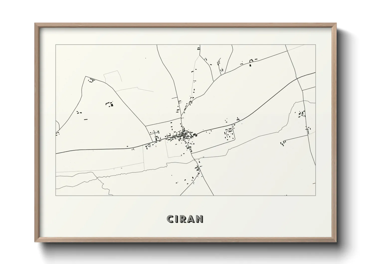 Une affiche de carte sur Ciran