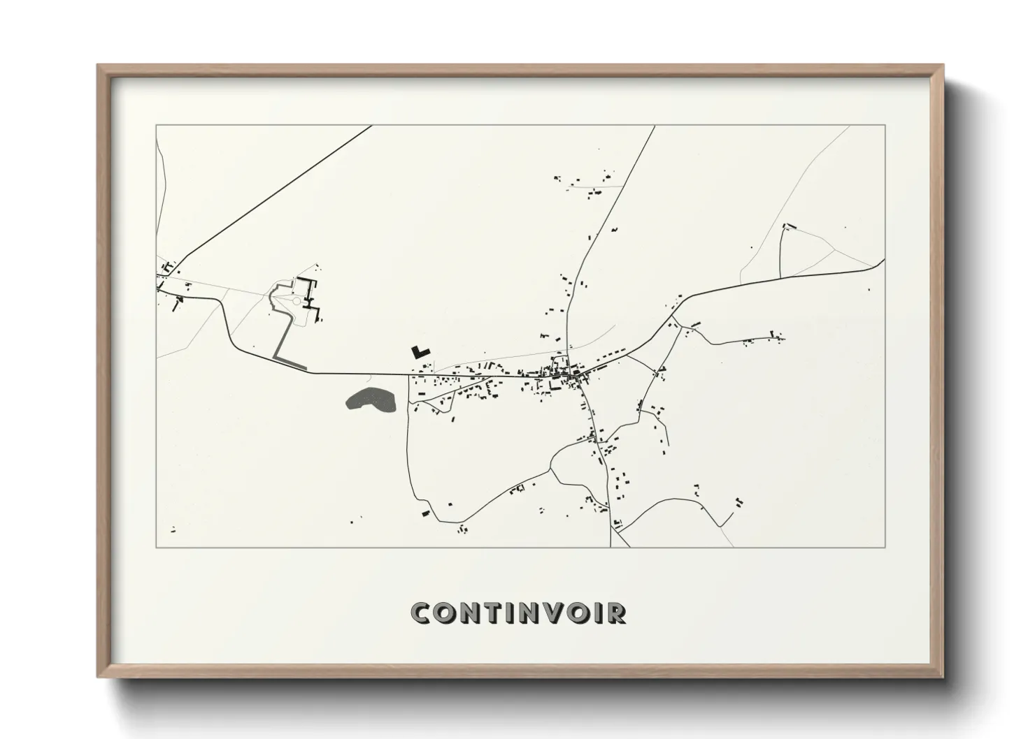 Une affiche de carte sur Continvoir