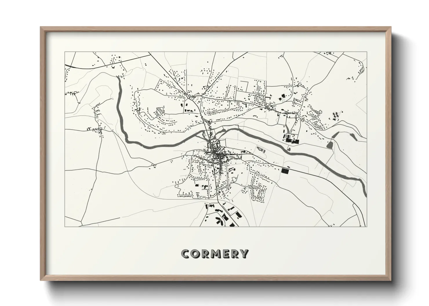 Une affiche de carte sur Cormery
