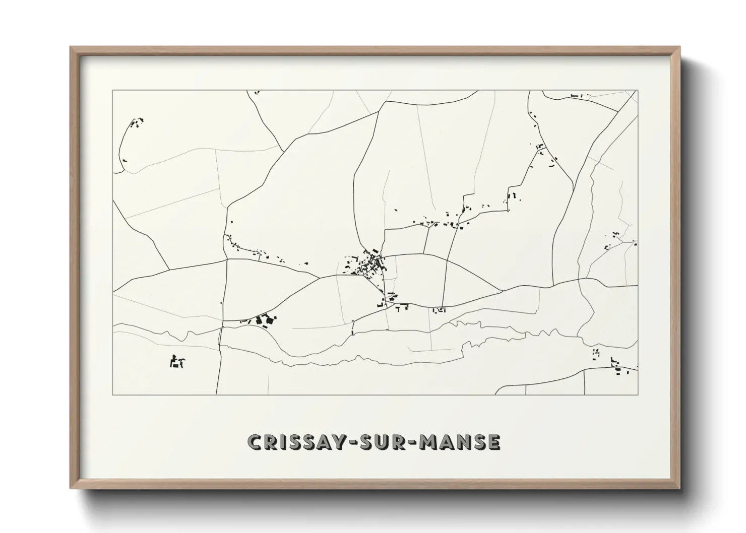 Une affiche de carte sur Crissay-sur-Manse
