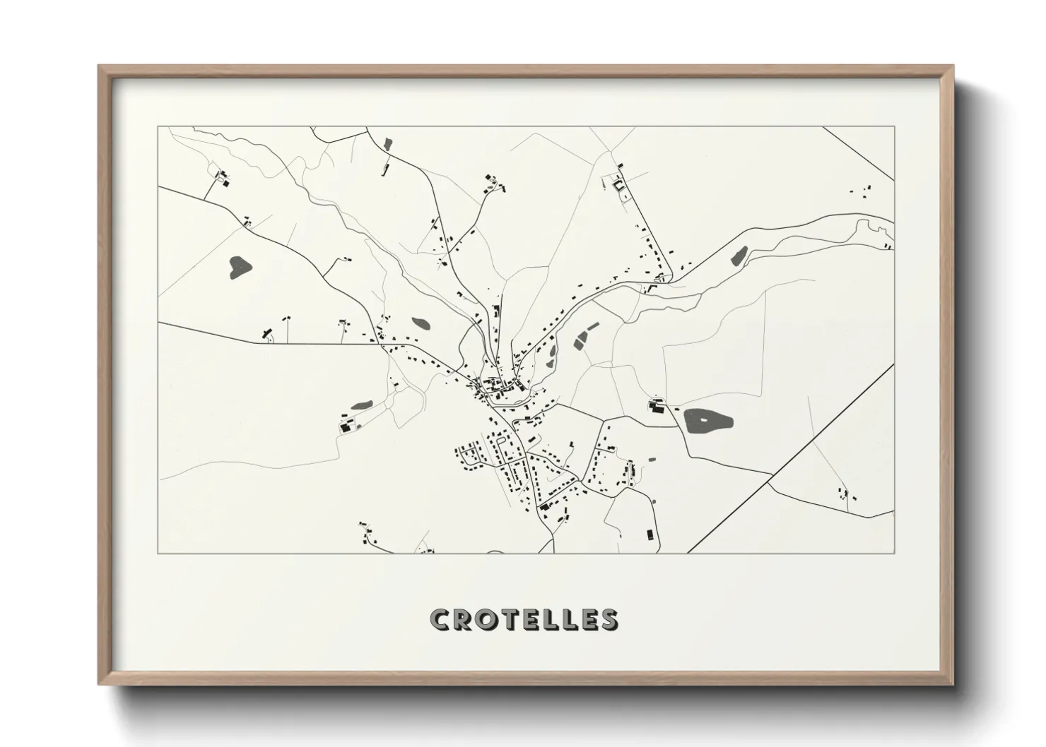Une affiche de carte sur Crotelles