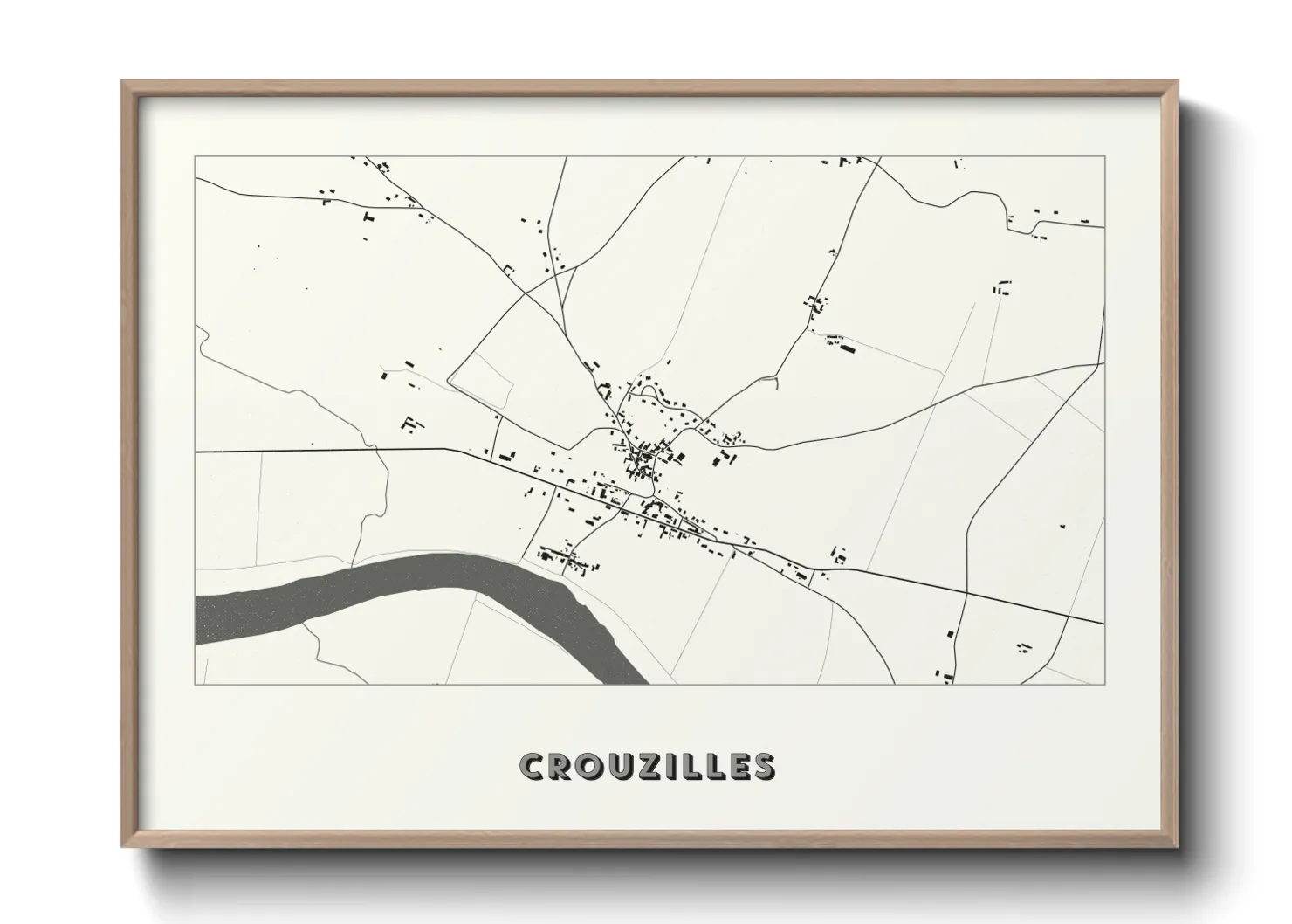 Une affiche de carte sur Crouzilles