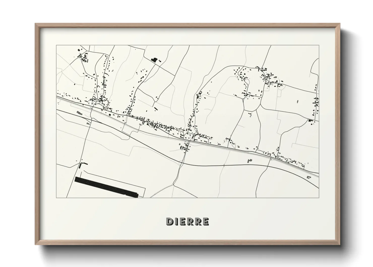 Une affiche de carte sur Dierre