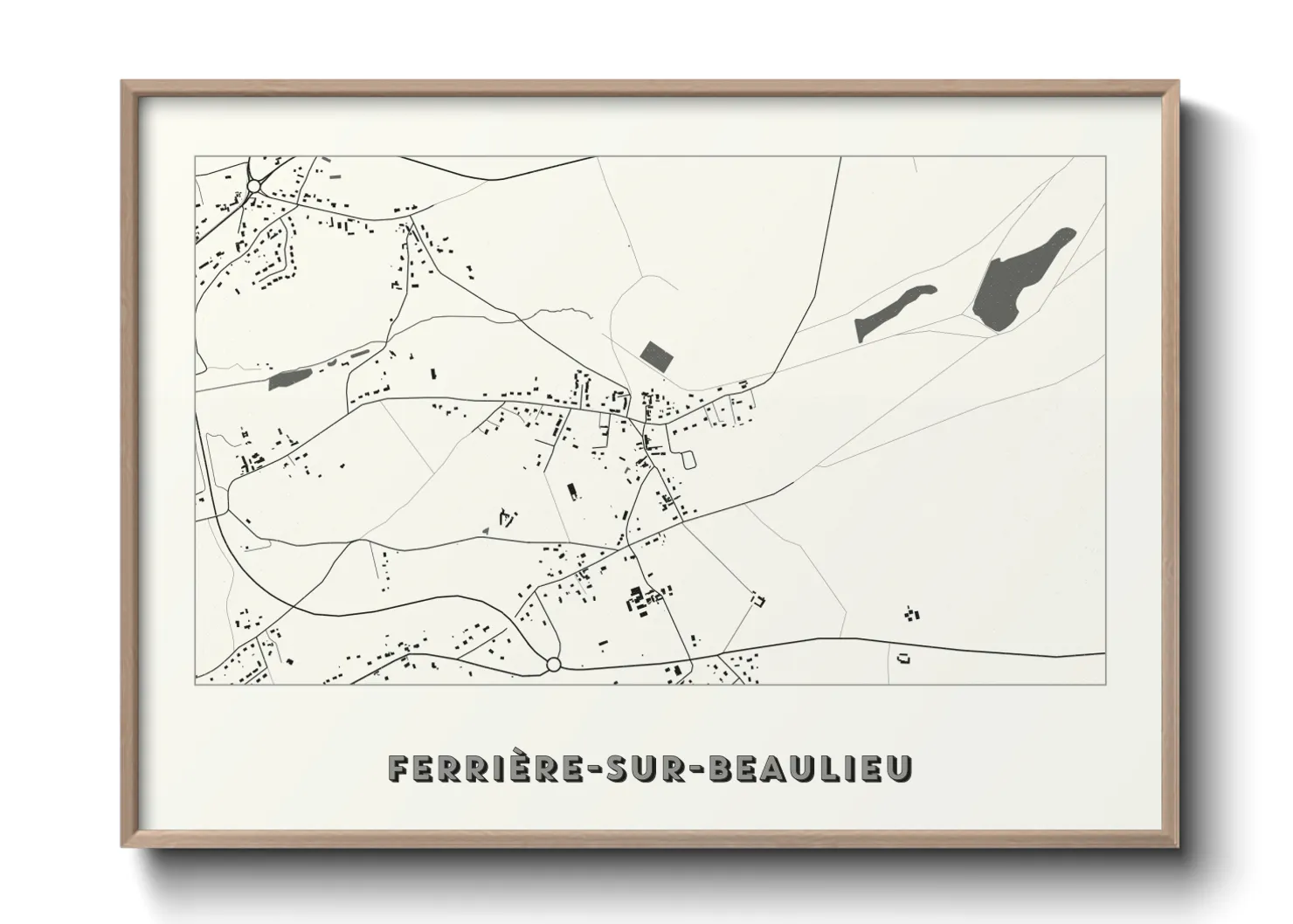 Une affiche de carte sur Ferrière-sur-Beaulieu