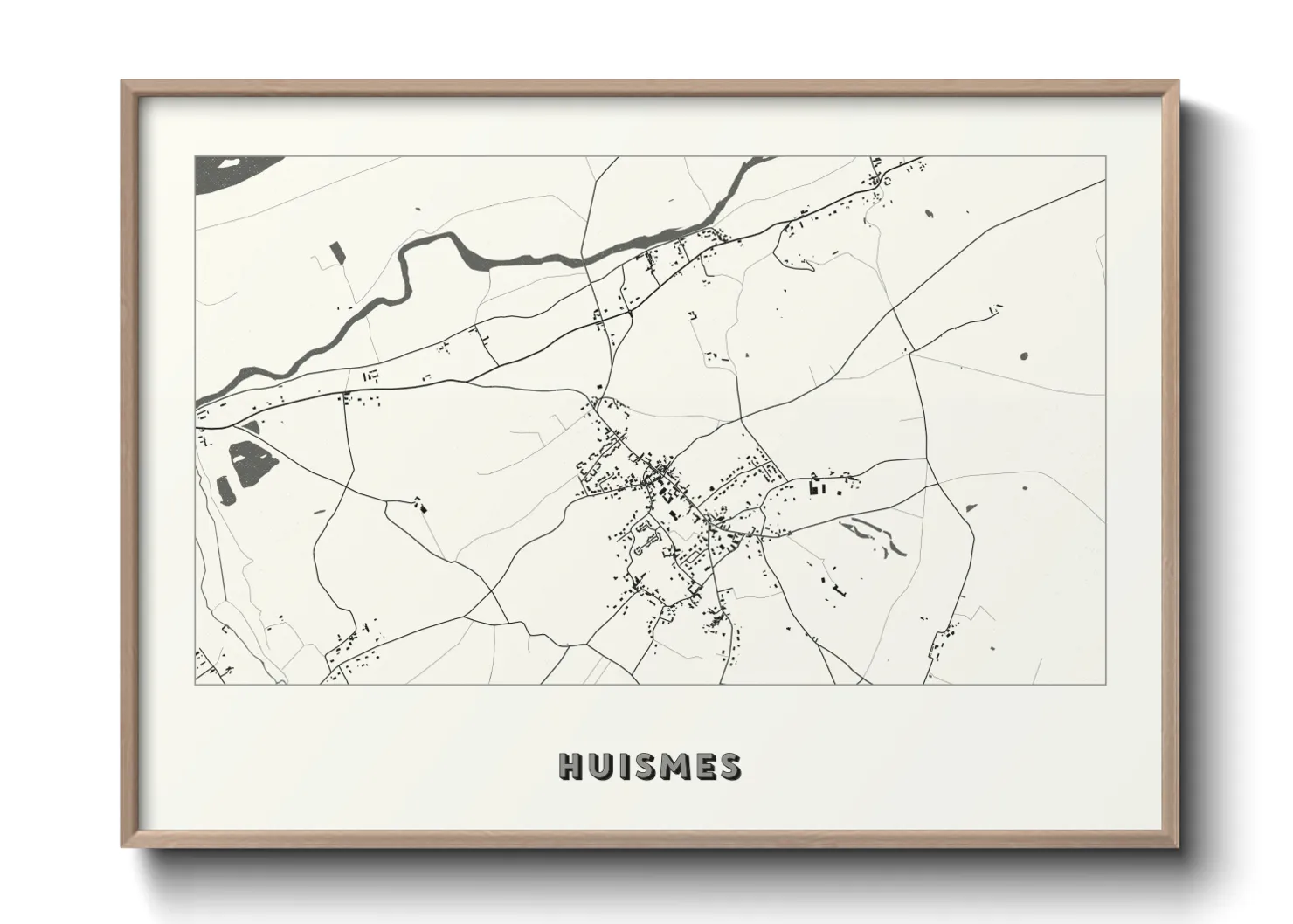 Une affiche de carte sur Huismes