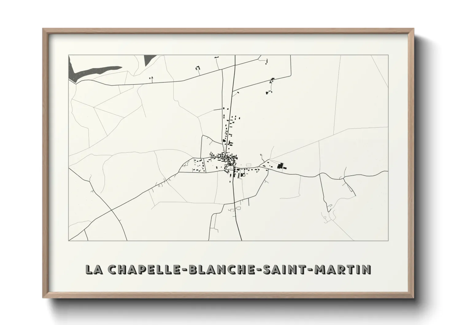Une affiche de carte sur La Chapelle-Blanche-Saint-Martin