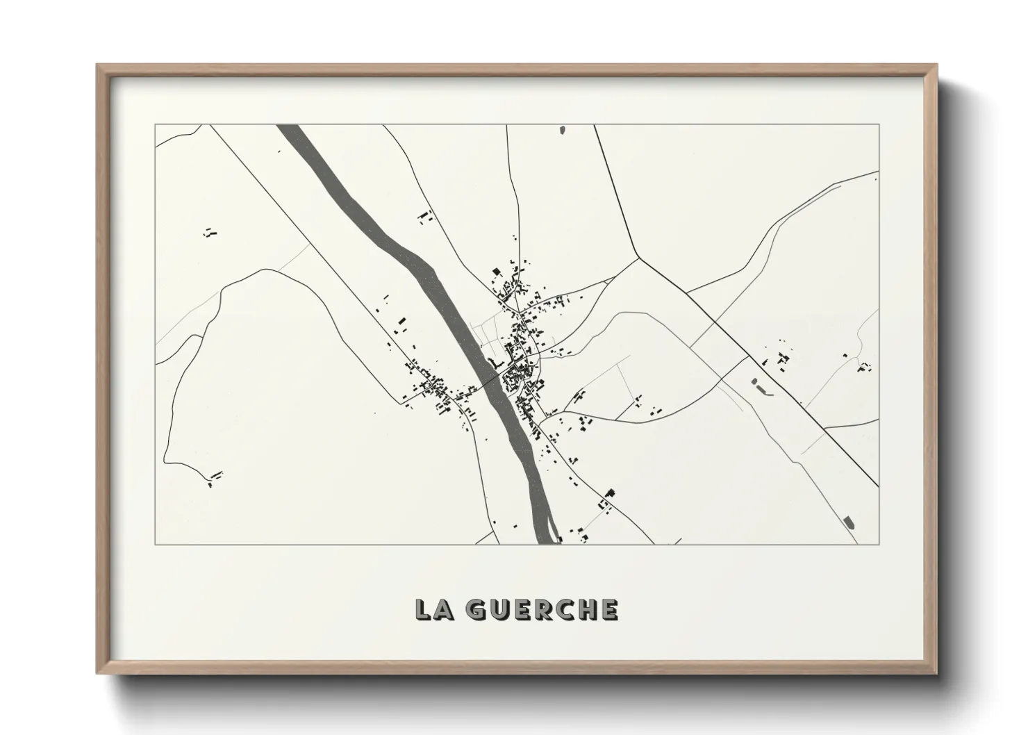 Une affiche de carte sur La Guerche