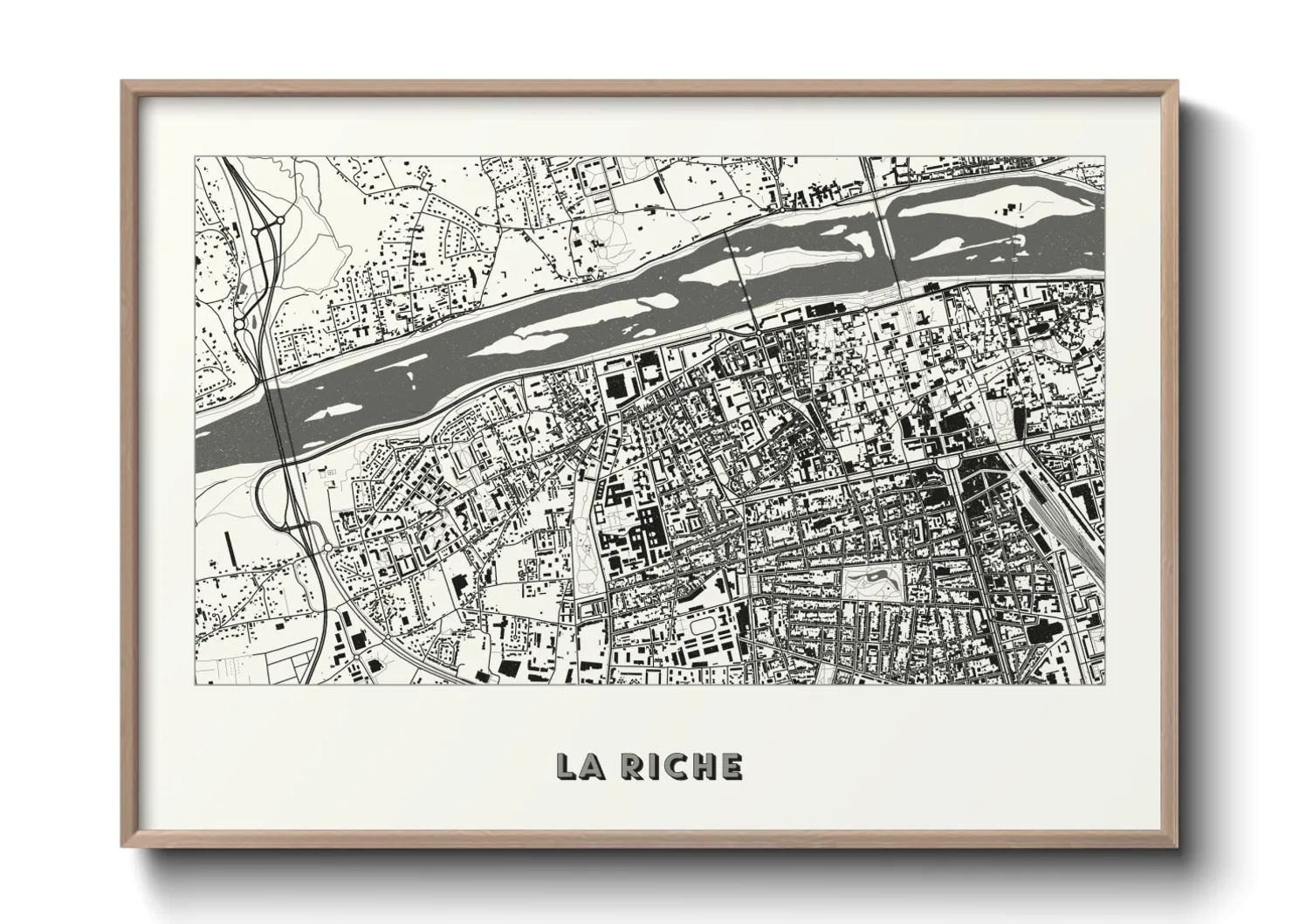 Une affiche de carte sur La Riche