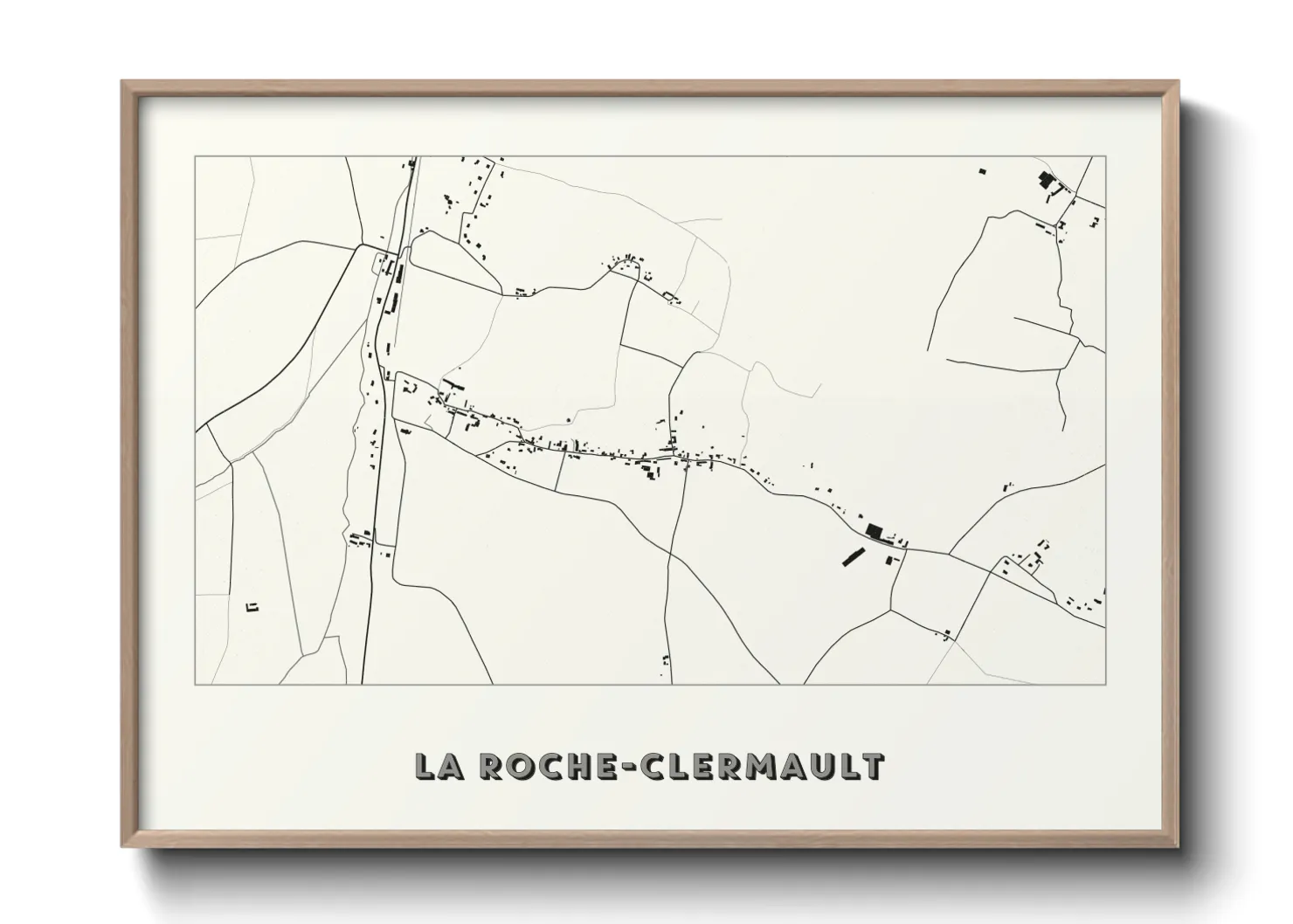 Une affiche de carte sur La Roche-Clermault