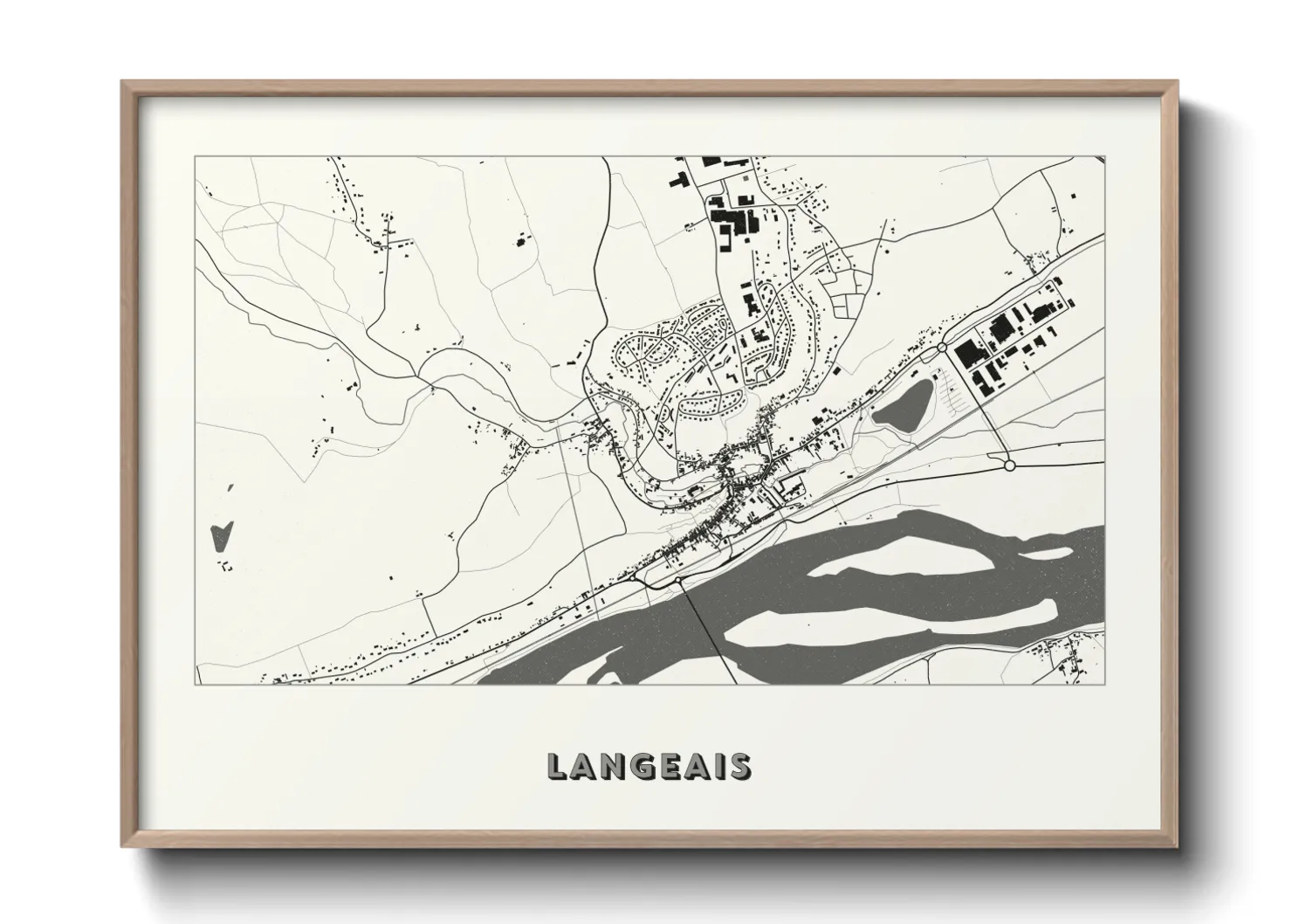 Une affiche de carte sur Langeais