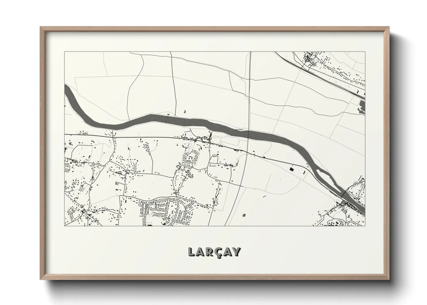 Une affiche de carte sur Larçay