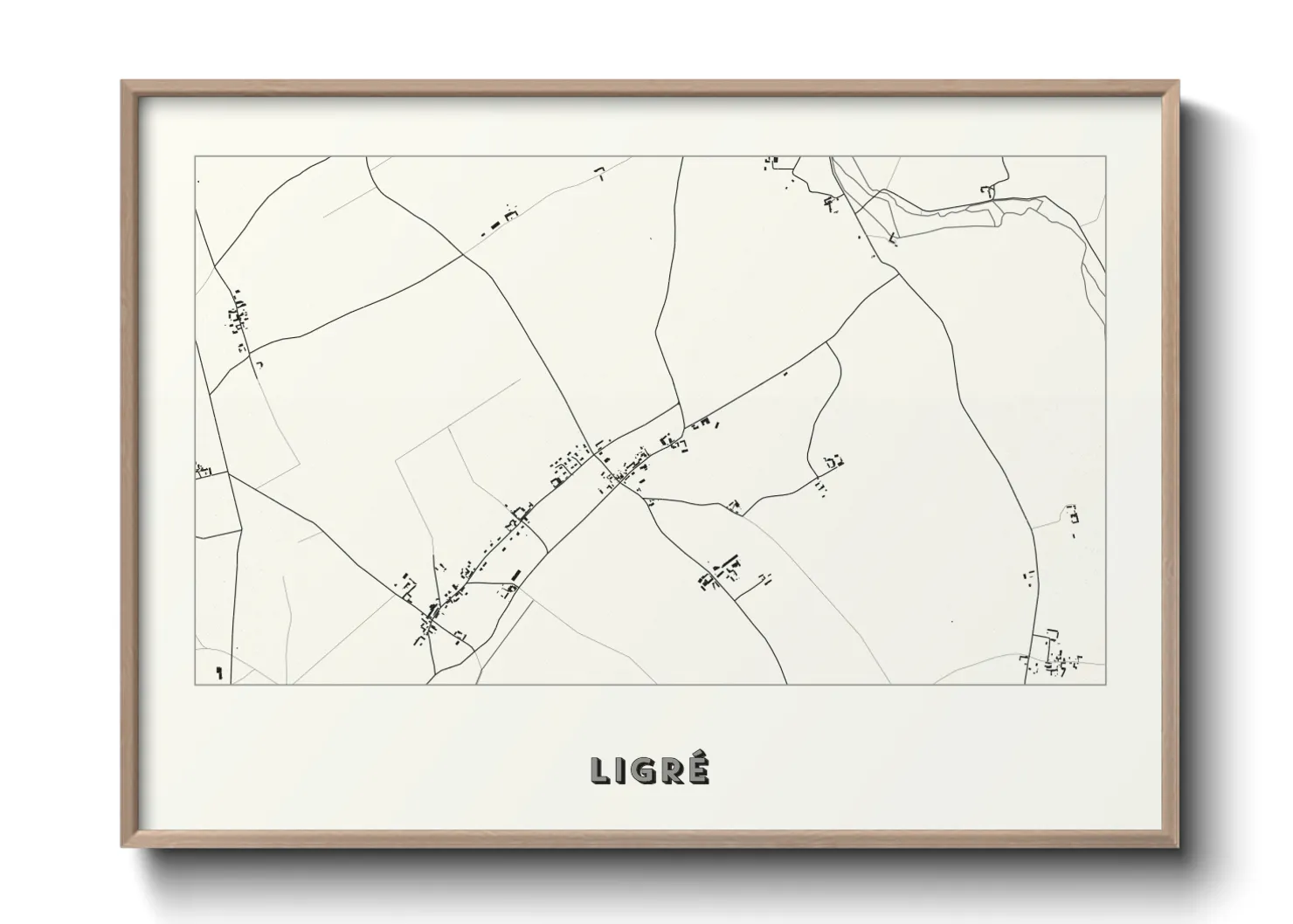 Une affiche de carte sur Ligré