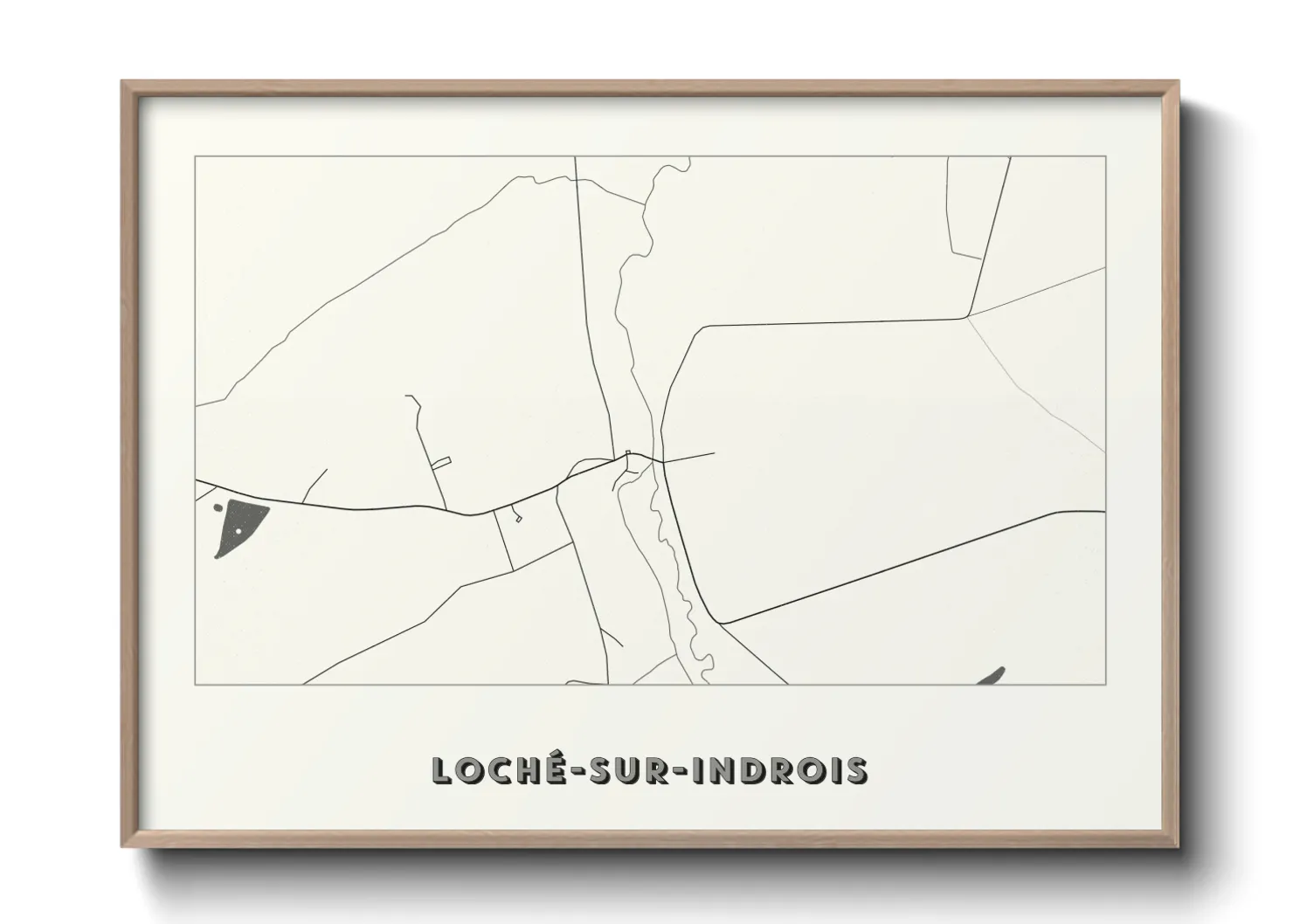Une affiche de carte sur Loché-sur-Indrois