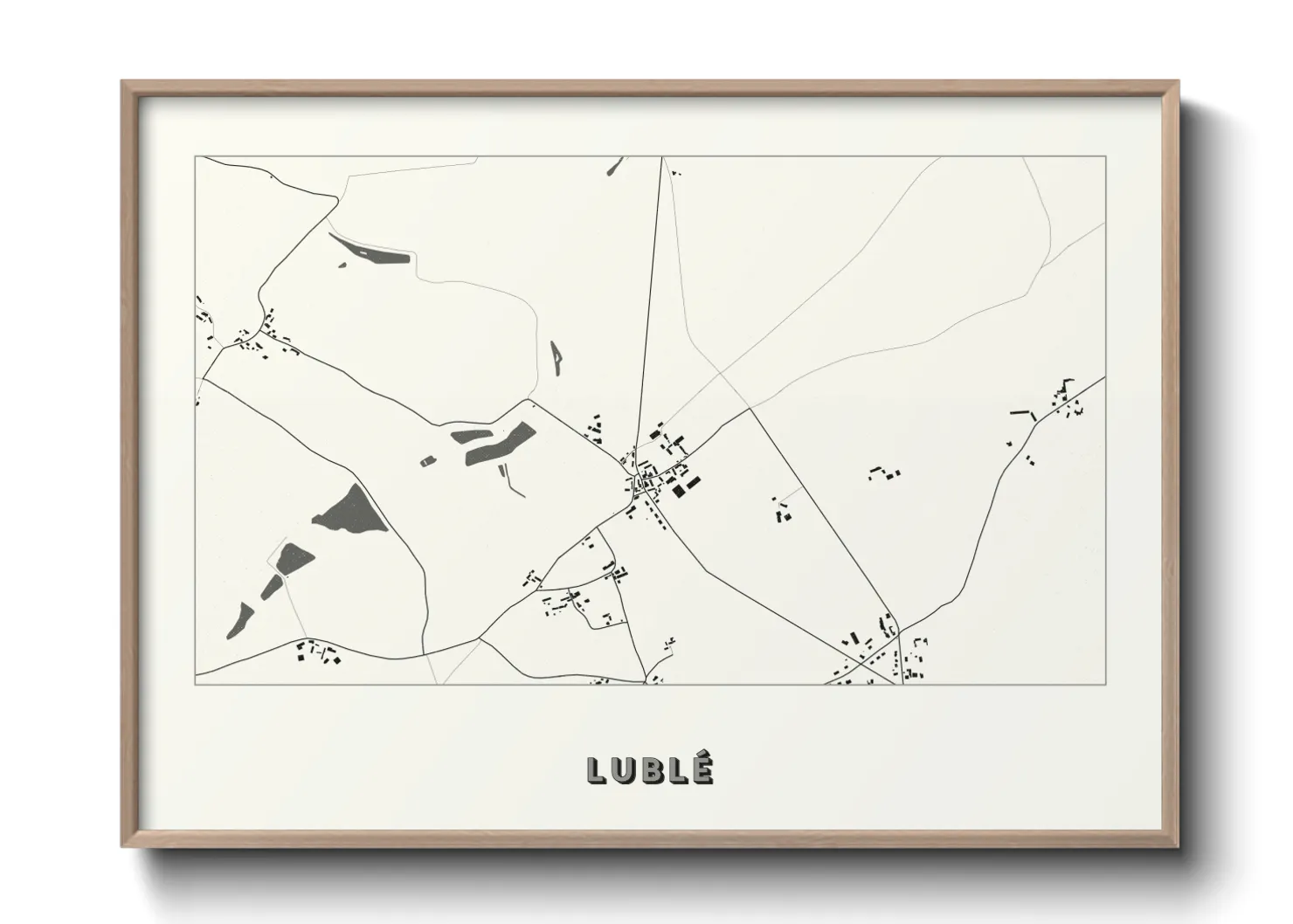 Une affiche de carte sur Lublé