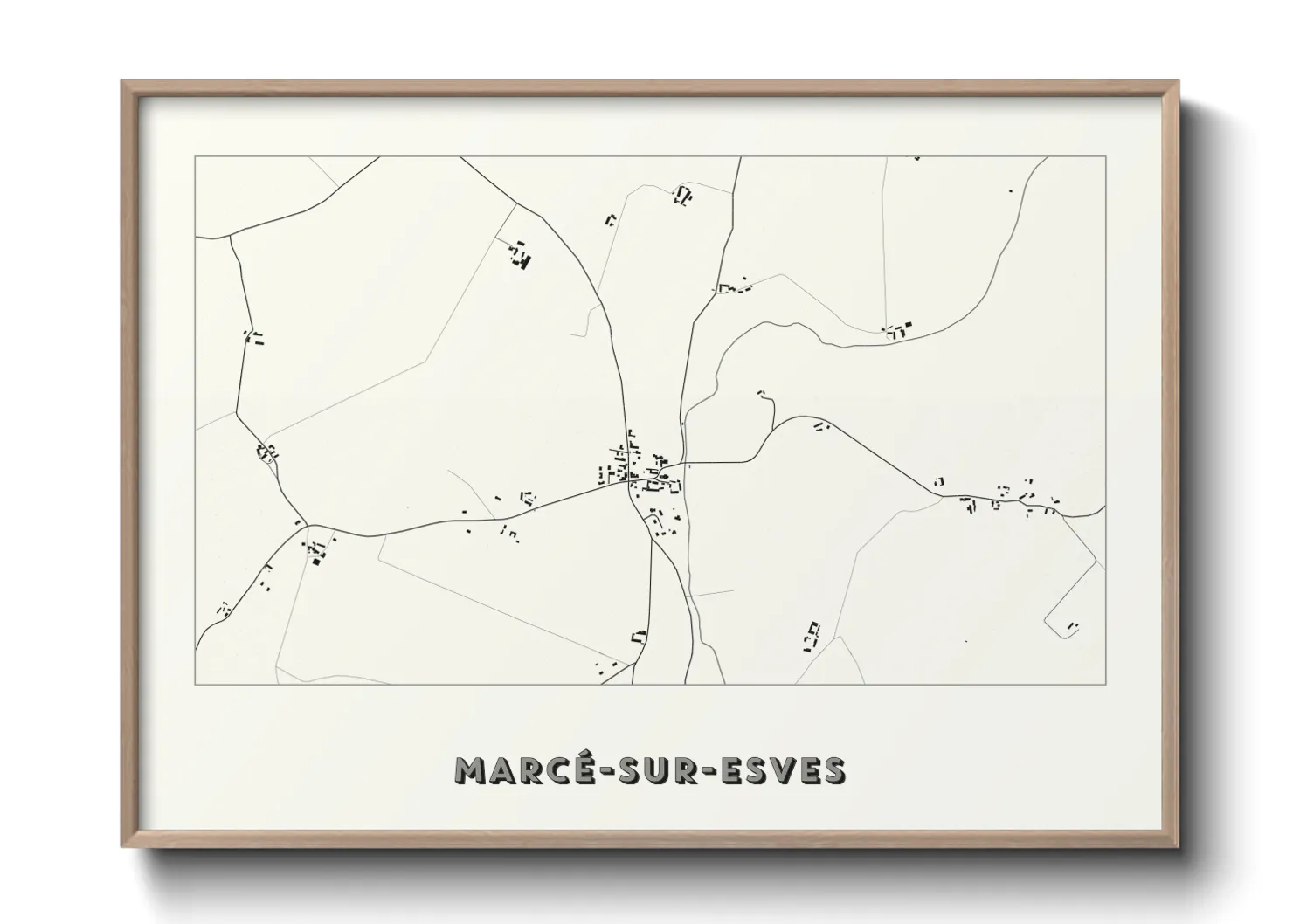 Une affiche de carte sur Marcé-sur-Esves