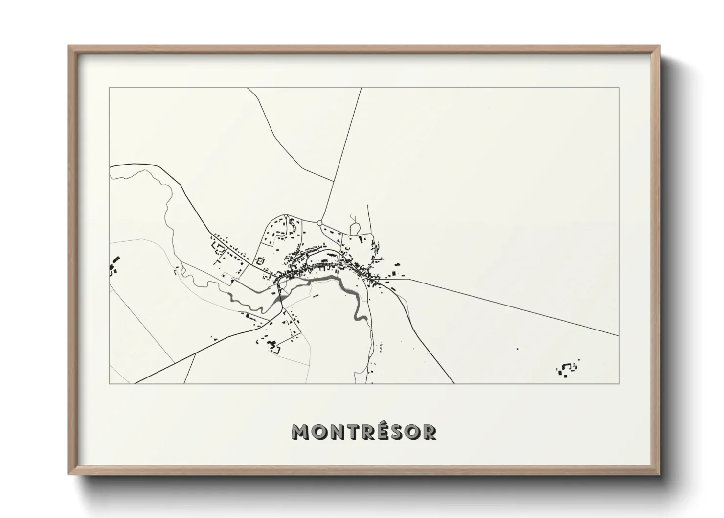 Une affiche de carte sur Montrésor