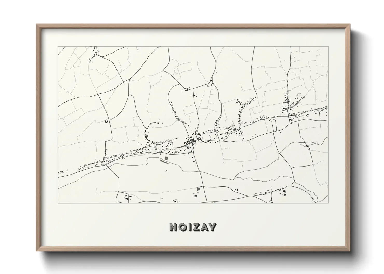 Une affiche de carte sur Noizay