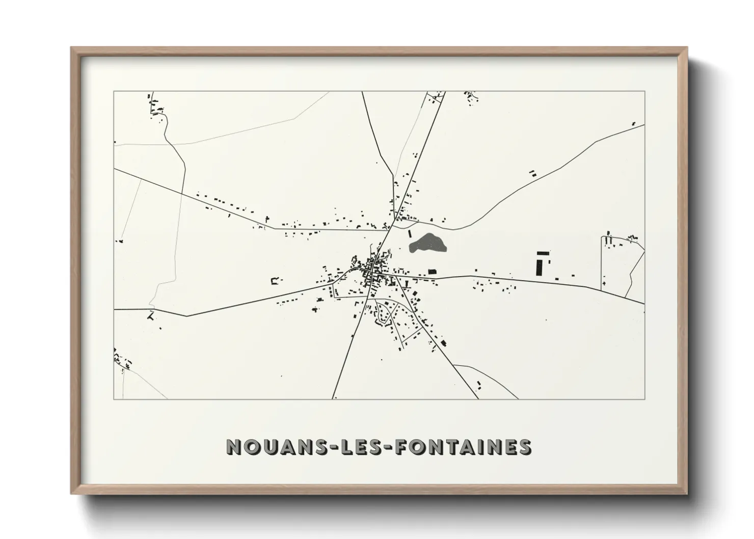Une affiche de carte sur Nouans-les-Fontaines