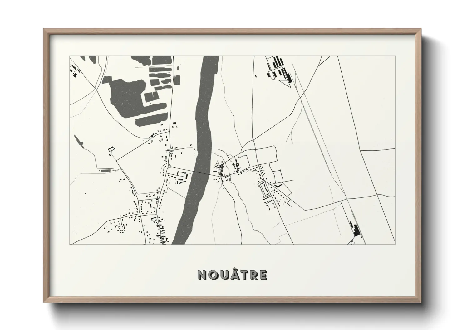 Une affiche de carte sur Nouâtre