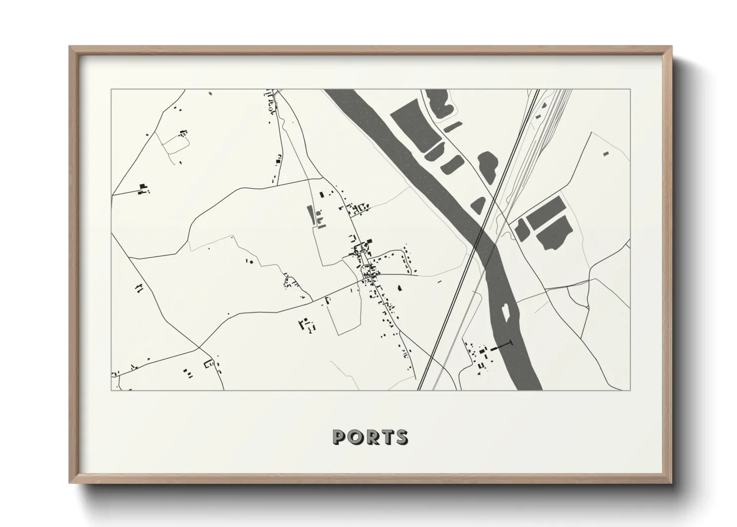 Une affiche de carte sur Ports