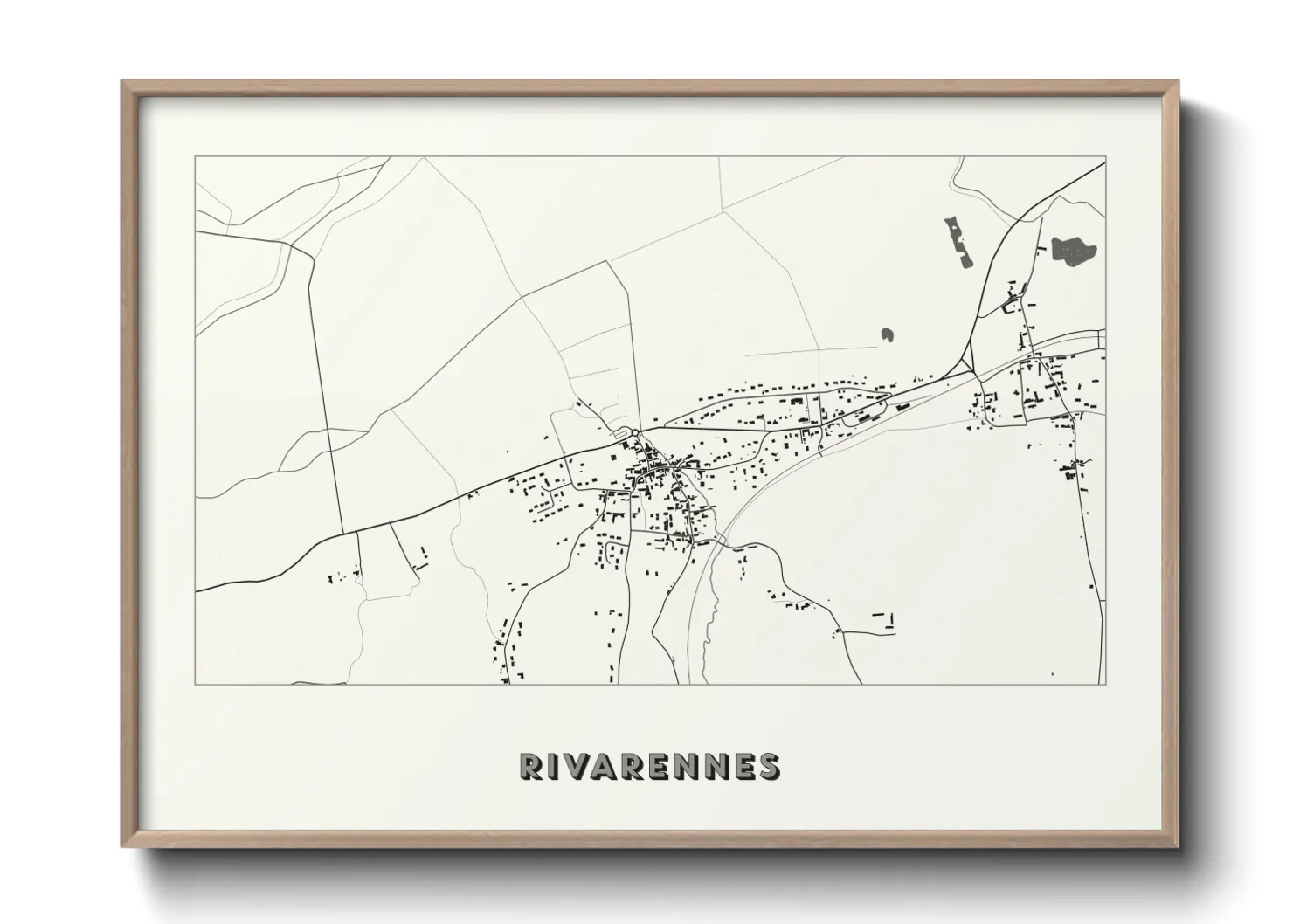 Une affiche de carte sur Rivarennes