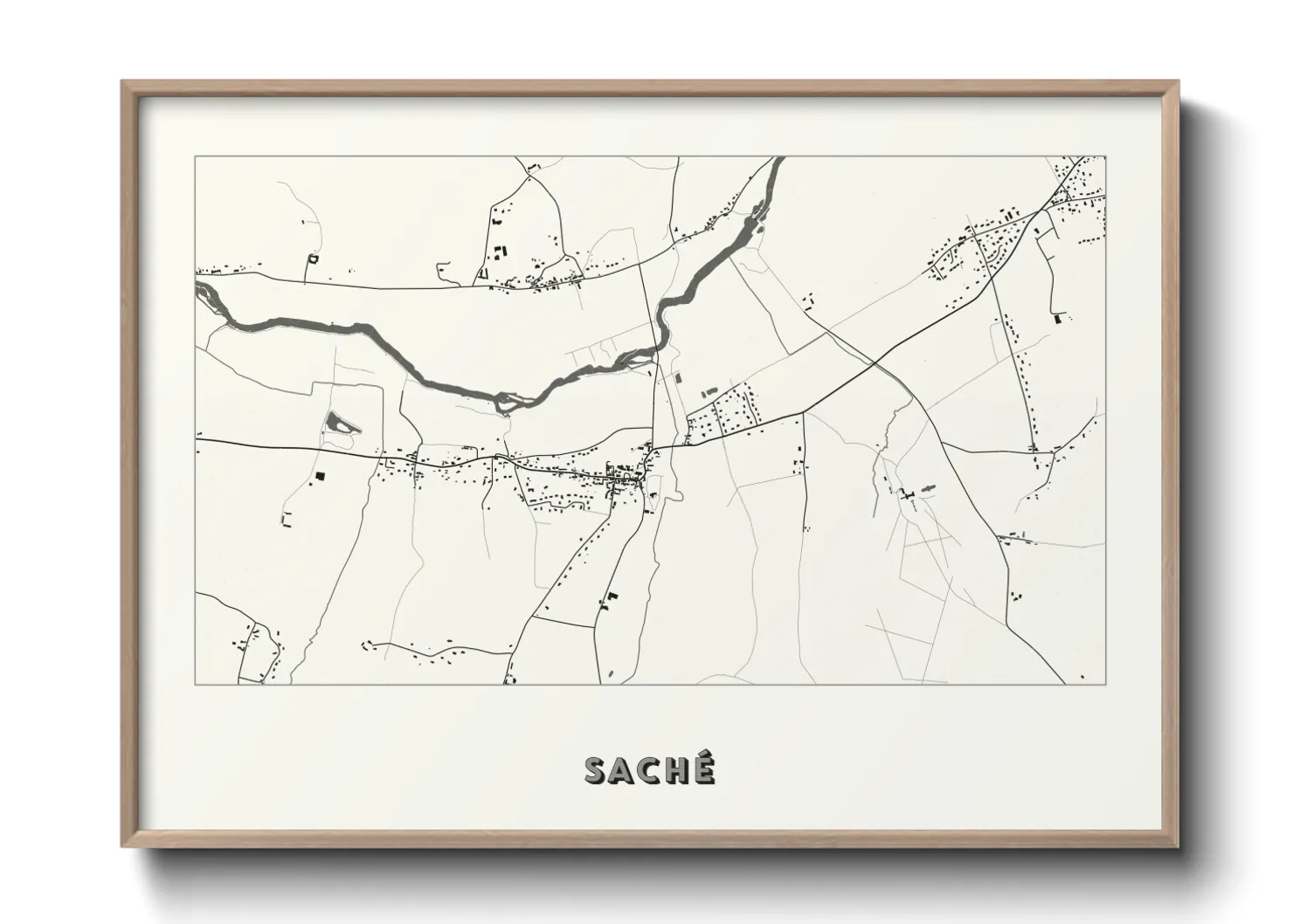 Une affiche de carte sur Saché
