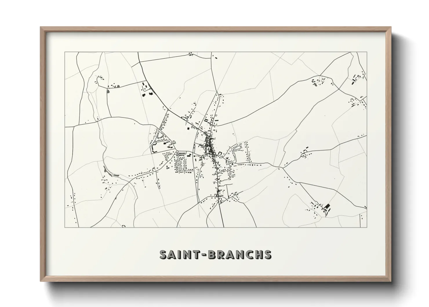 Une affiche de carte sur Saint-Branchs