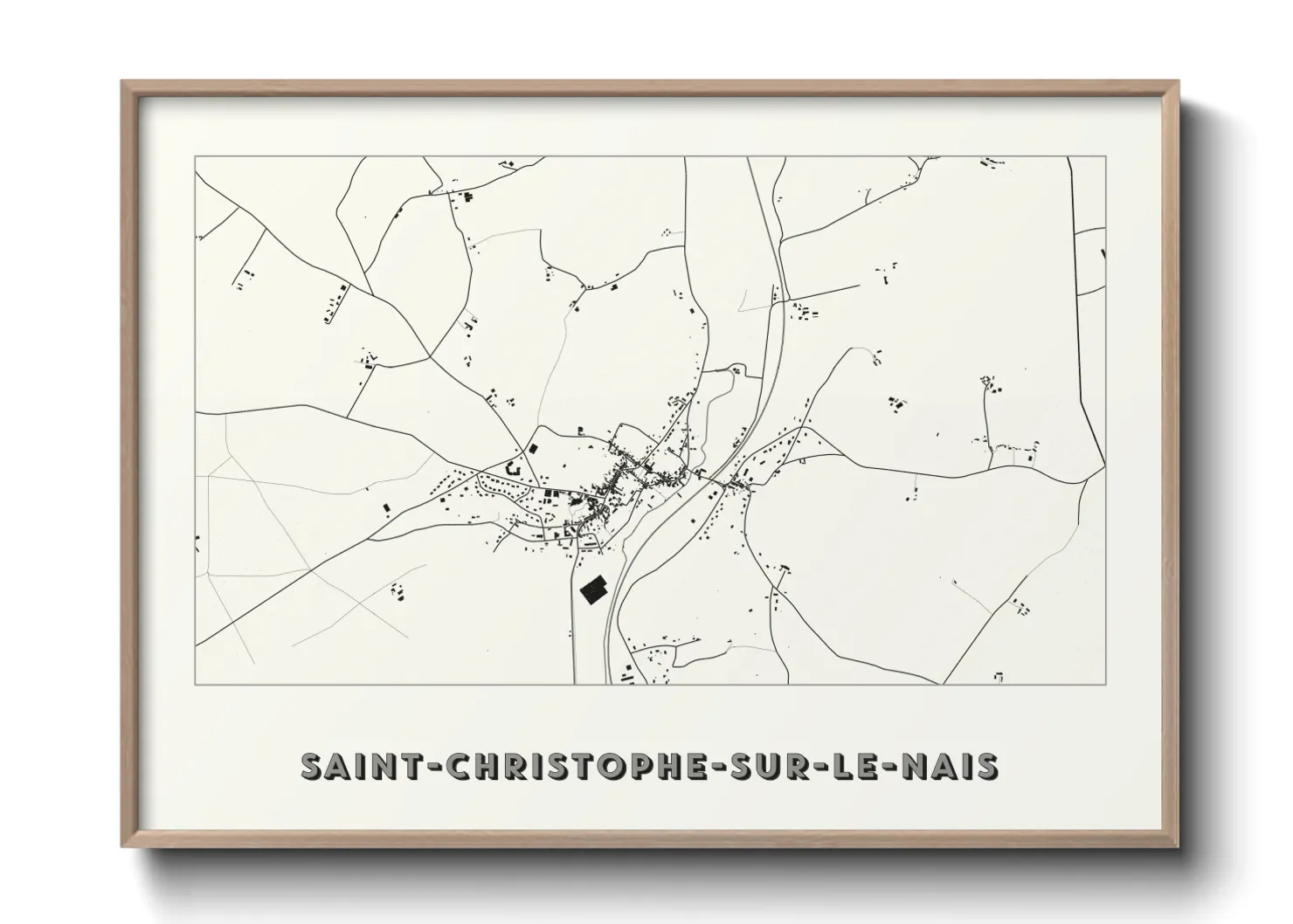 Une affiche de carte sur Saint-Christophe-sur-le-Nais