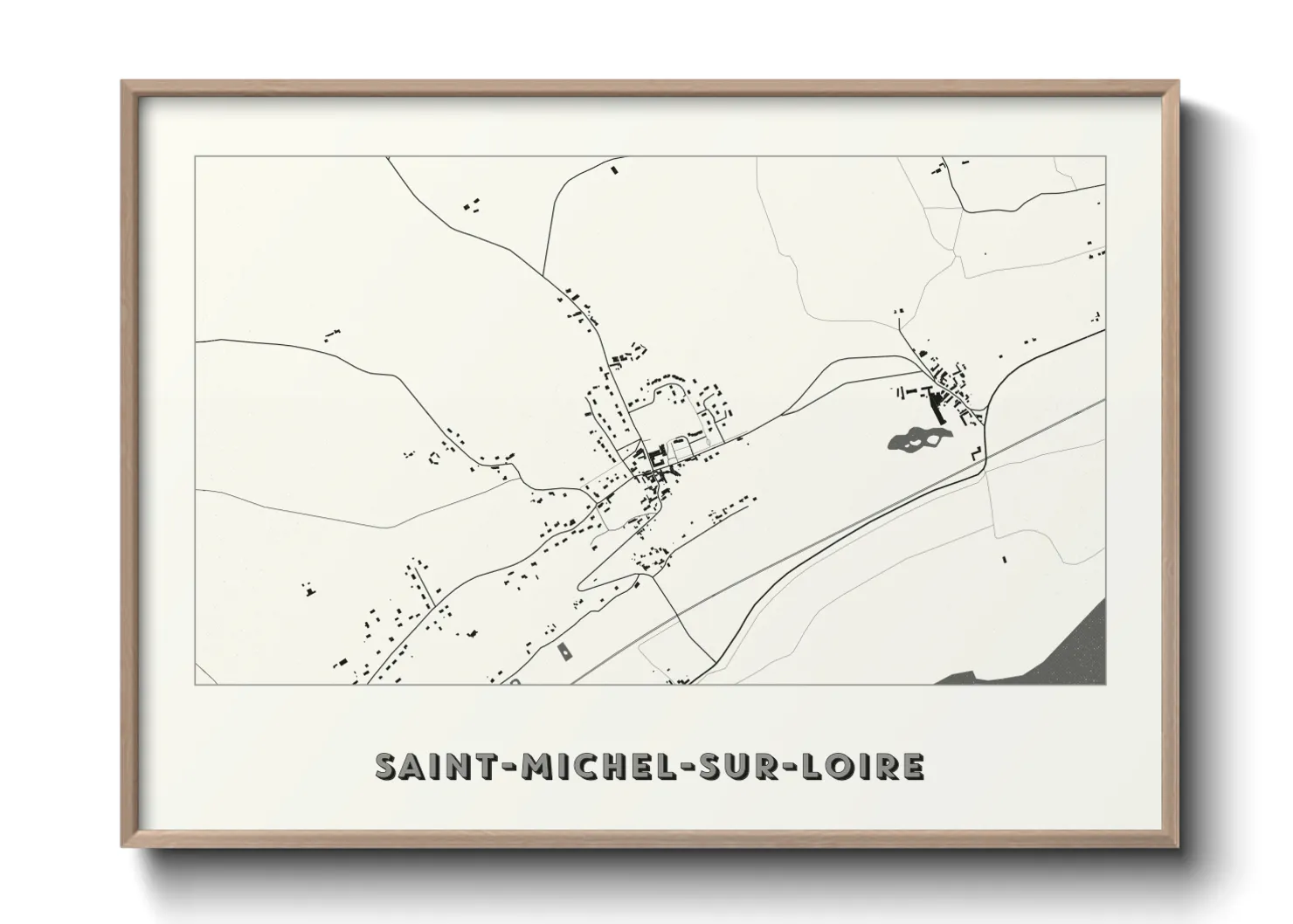 Une affiche de carte sur Saint-Michel-sur-Loire