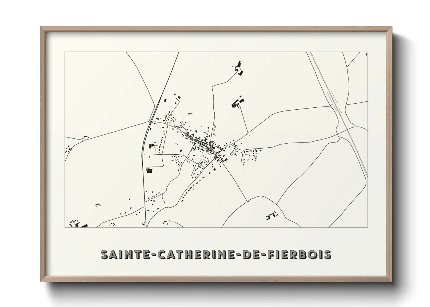 Une affiche de carte sur Sainte-Catherine-de-Fierbois