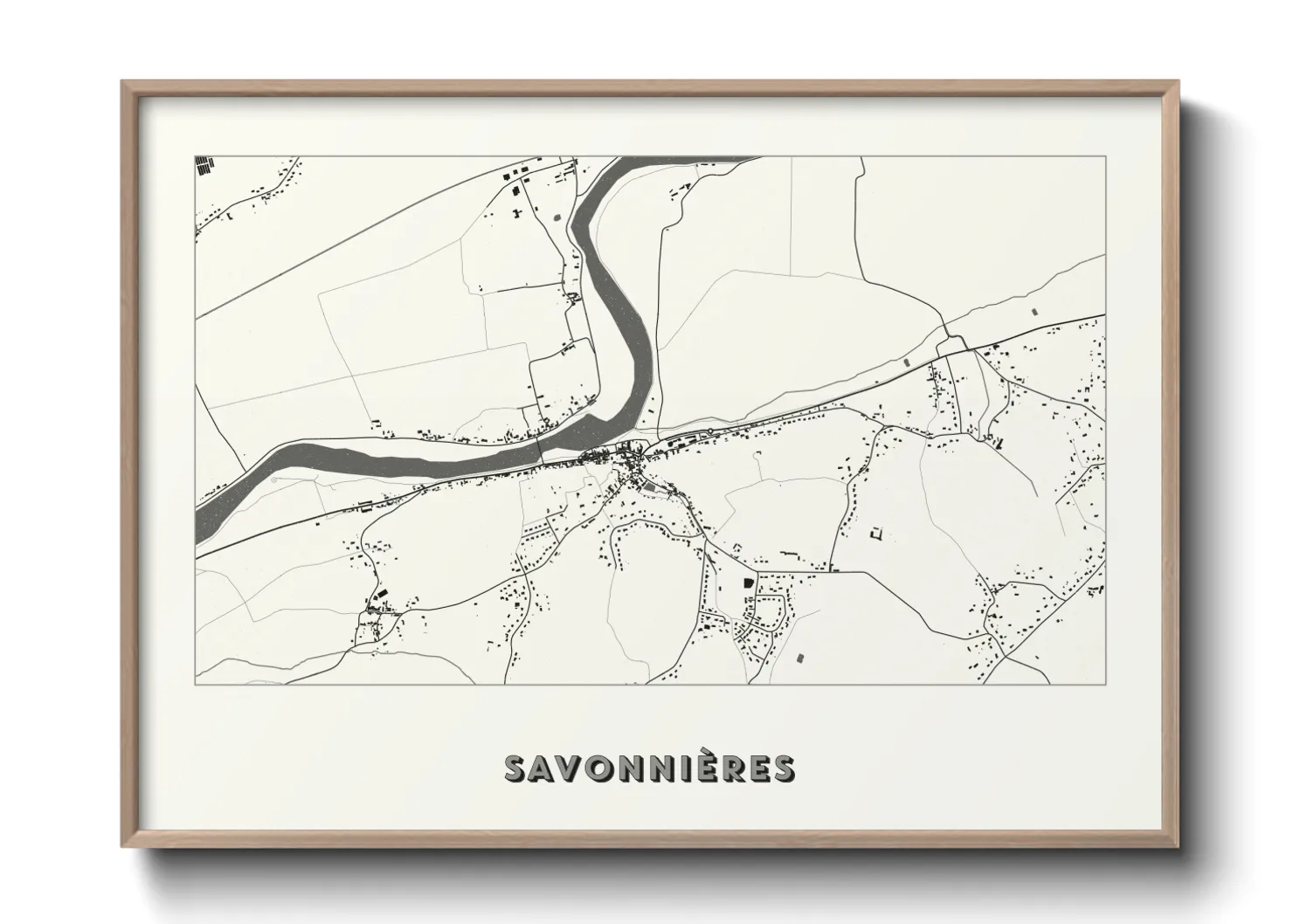 Une affiche de carte sur Savonnières