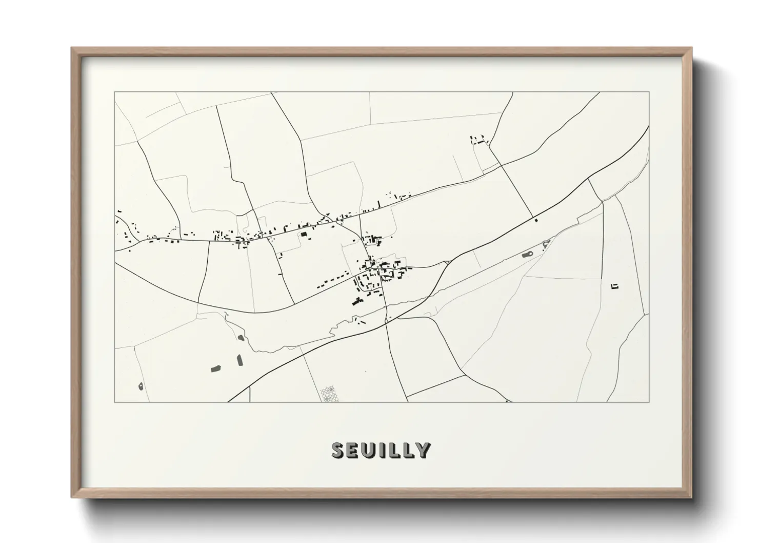 Une affiche de carte sur Seuilly