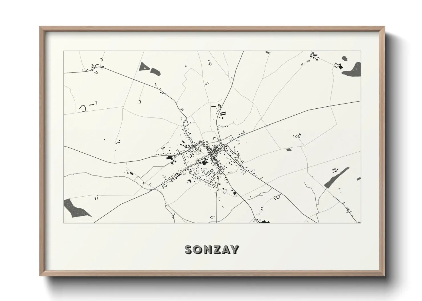 Une affiche de carte sur Sonzay