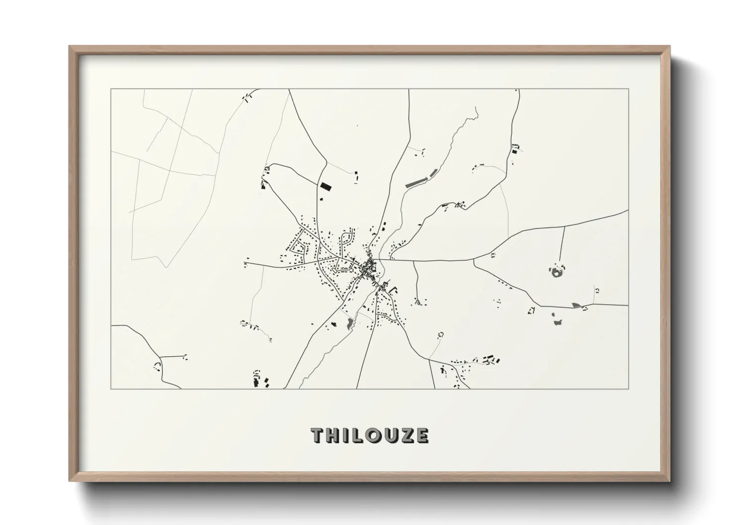 Une affiche de carte sur Thilouze