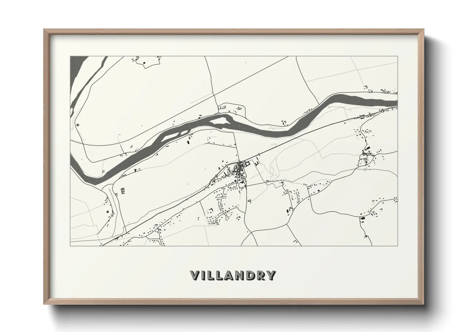 Une affiche de carte sur Villandry