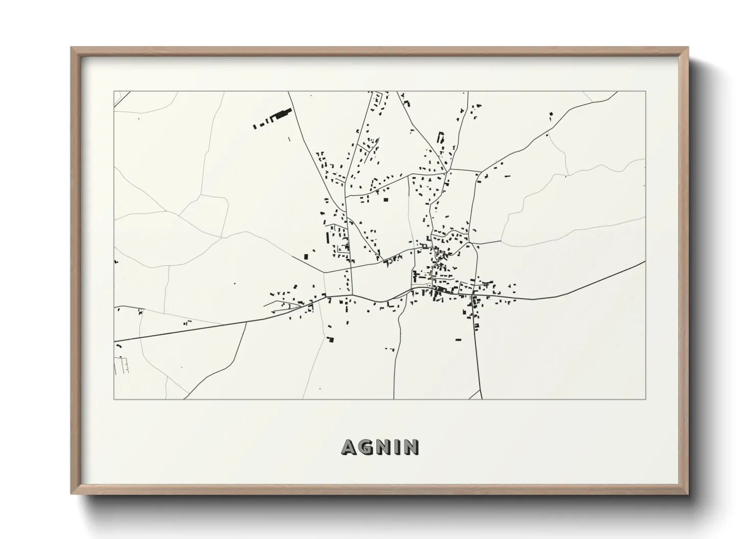 Une affiche de carte sur Agnin
