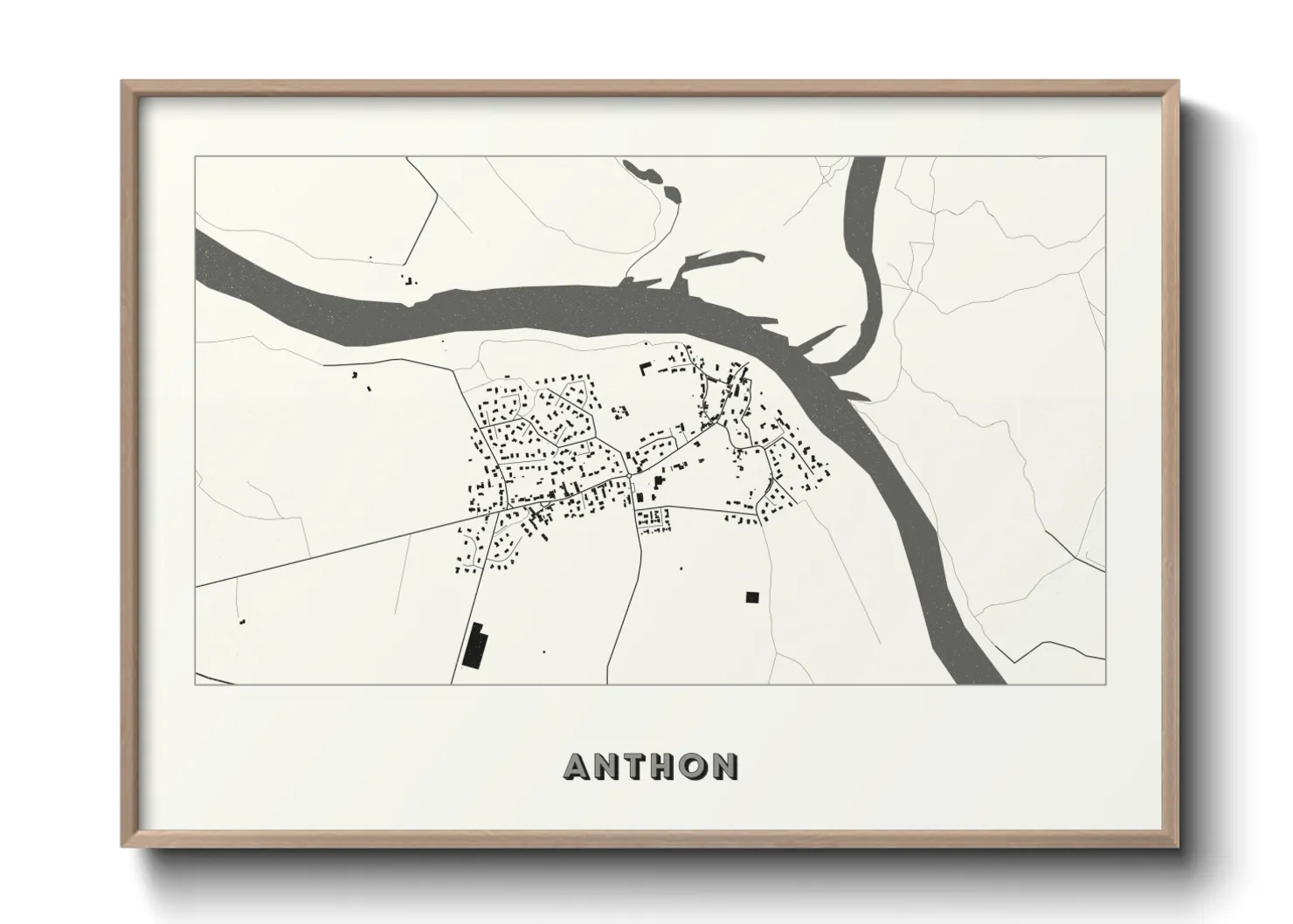 Une affiche de carte sur Anthon