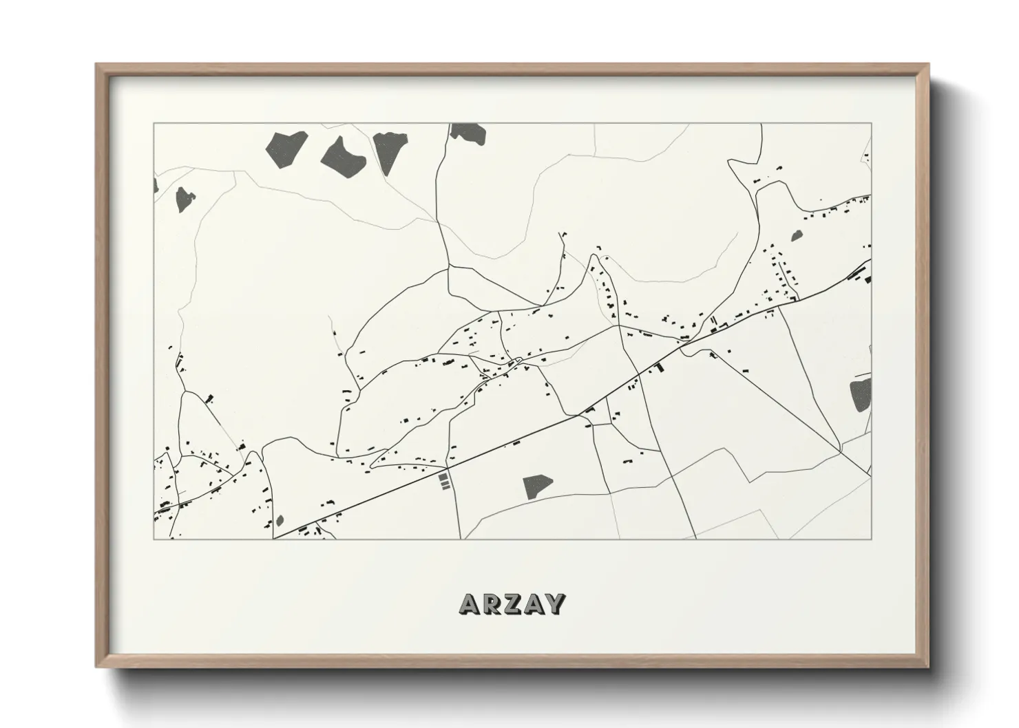 Une affiche de carte sur Arzay