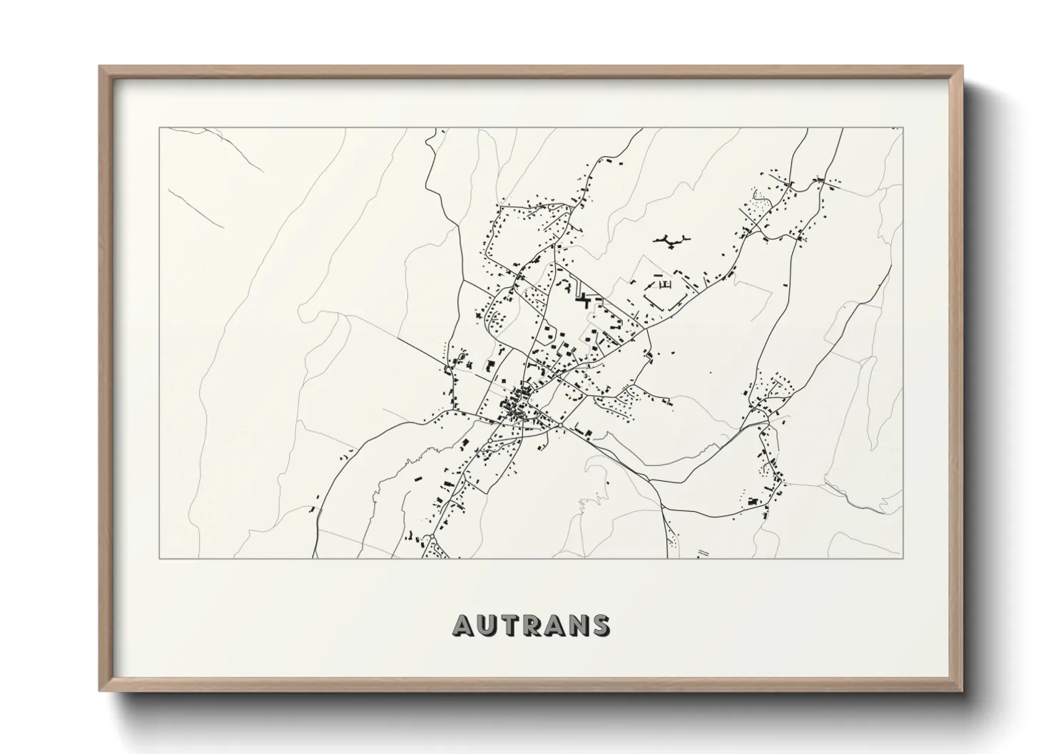 Une affiche de carte sur Autrans