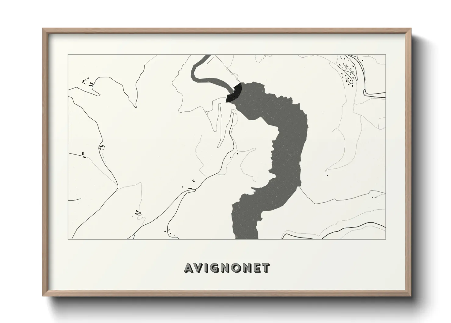 Une affiche de carte sur Avignonet