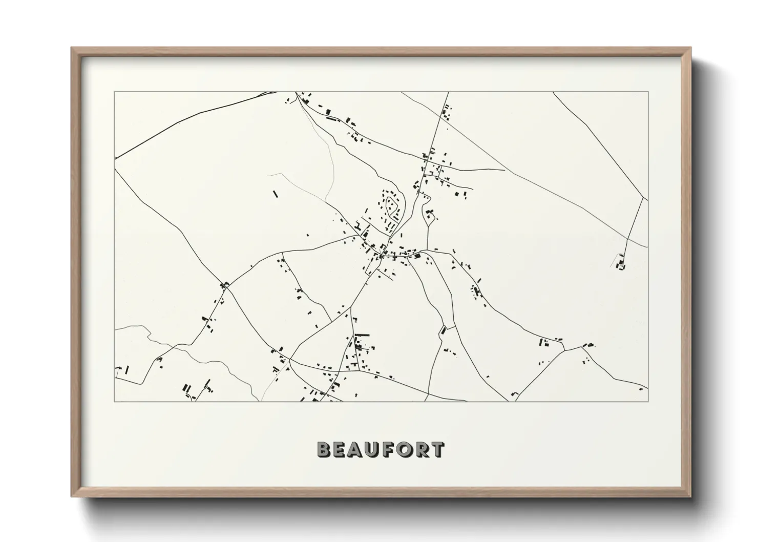 Une affiche de carte sur Beaufort