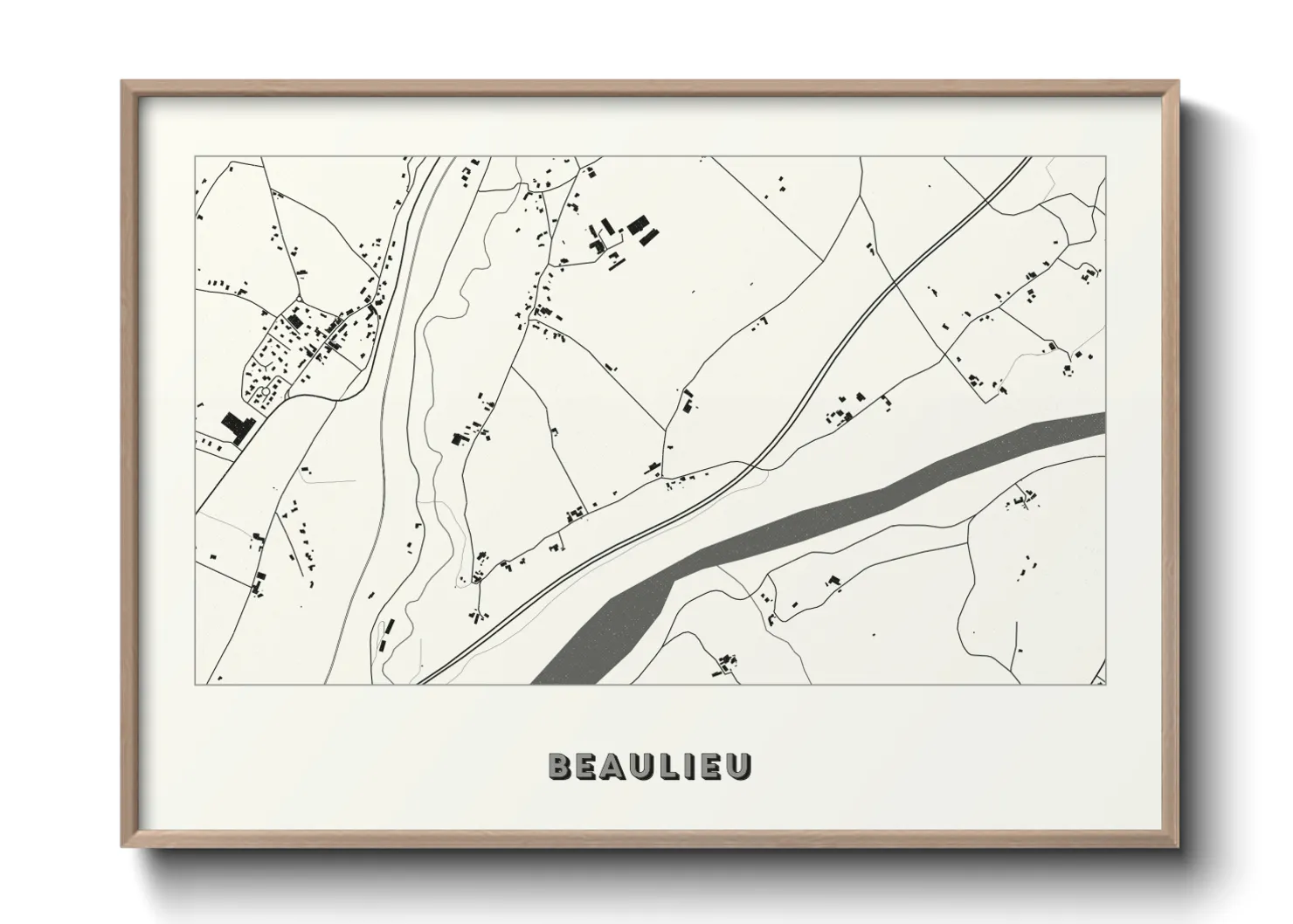 Une affiche de carte sur Beaulieu