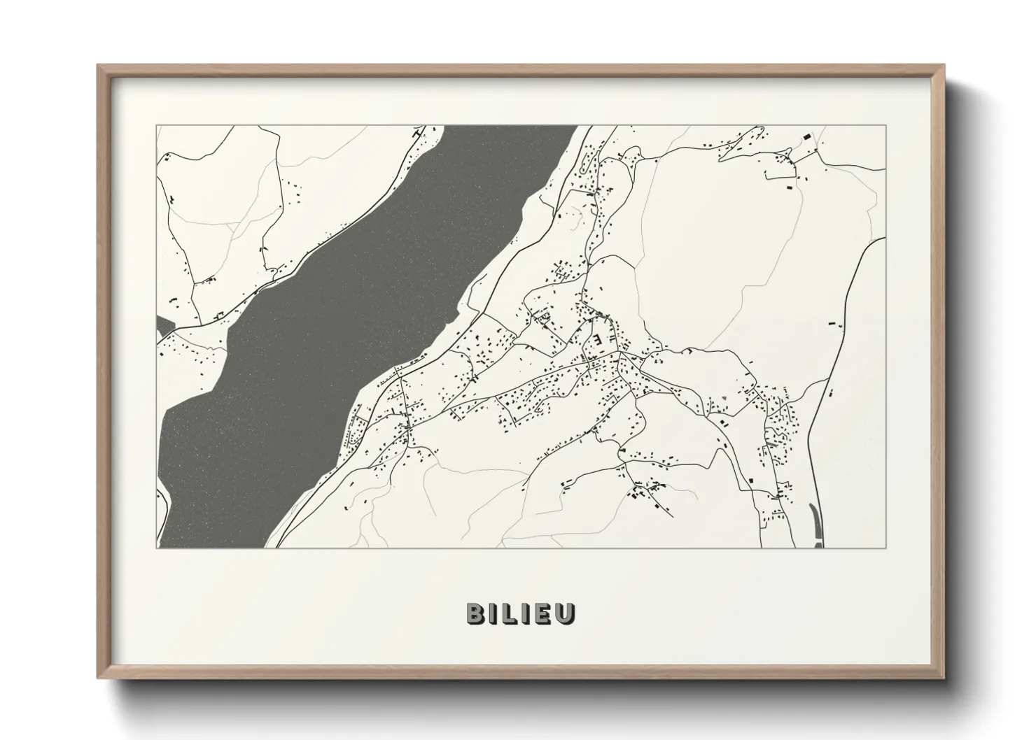 Une affiche de carte sur Bilieu