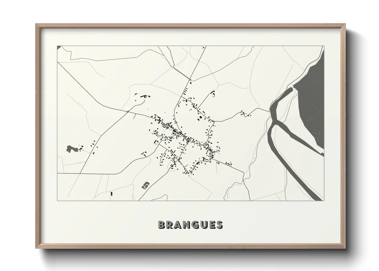 Une affiche de carte sur Brangues