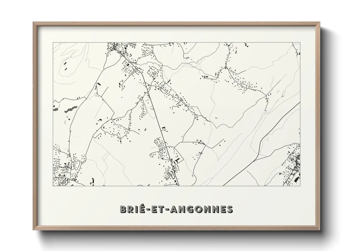 Une affiche de carte sur Brié-et-Angonnes